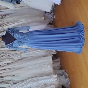 Sky blue mother of the bride dress